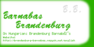 barnabas brandenburg business card